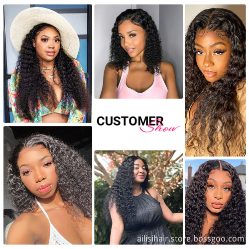 150% 180% 250% Cuticle Aligned Virgin Human Hair Wigs For Black Women 13*4 13*6 Pre Pluck Transparent Lace Human Hair Wigs